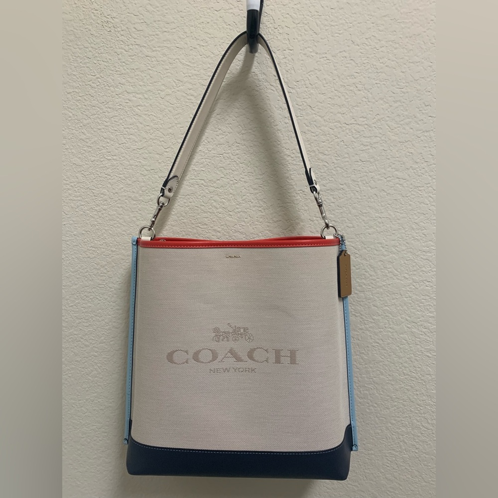 COACH Mollie Bucket Bag Color-Block Natural Multi Bag